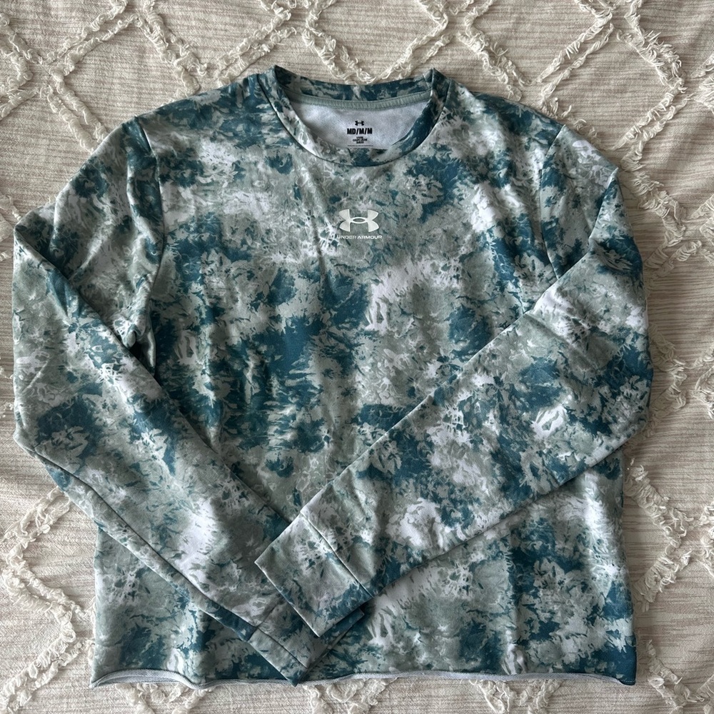 Under Armour Blue and White Sweater